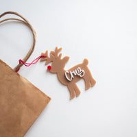 Personalized Reindeer Hang Tag Birch Bar + Co. 