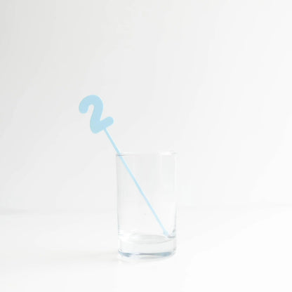 Bubble Number Acrylic Swizzle Sticks Birch Bar + Co. 