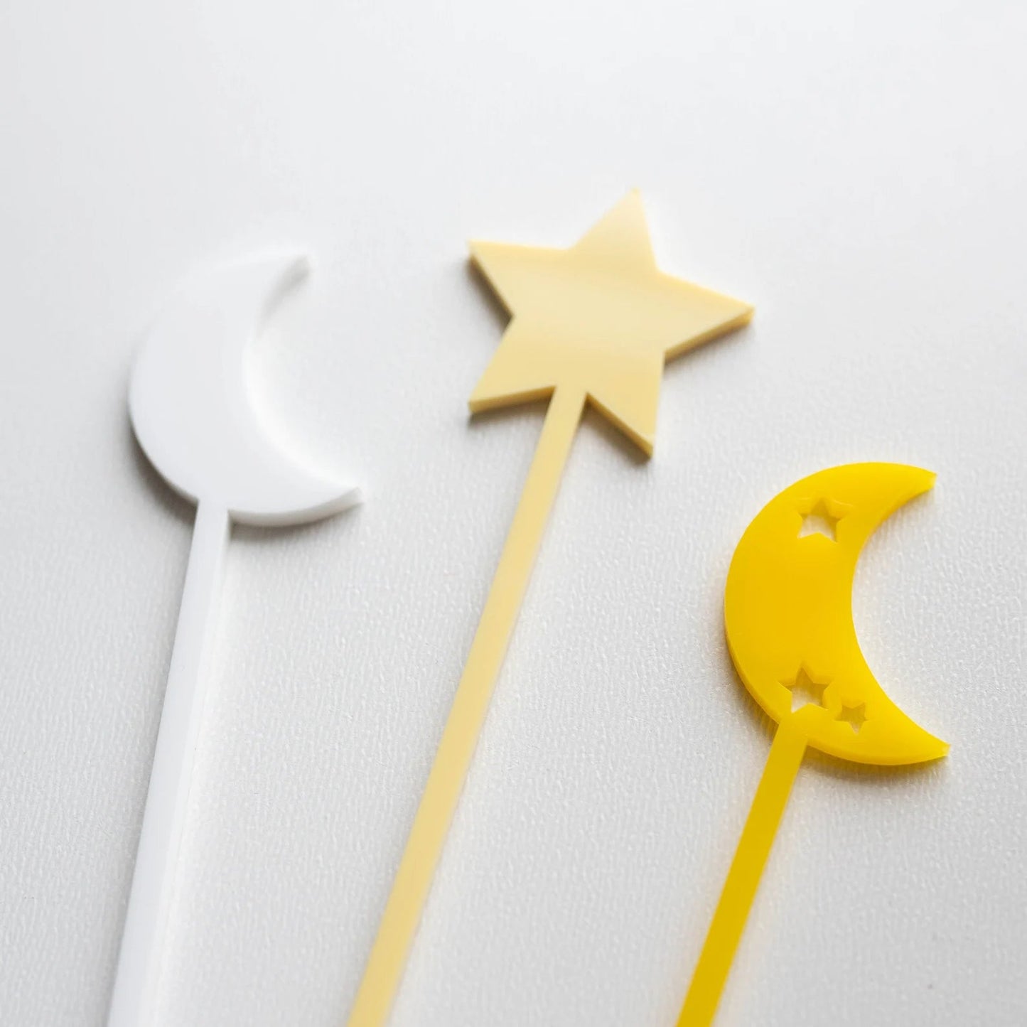 Star + Moon Acrylic Swizzle Sticks Birch Bar + Co. 