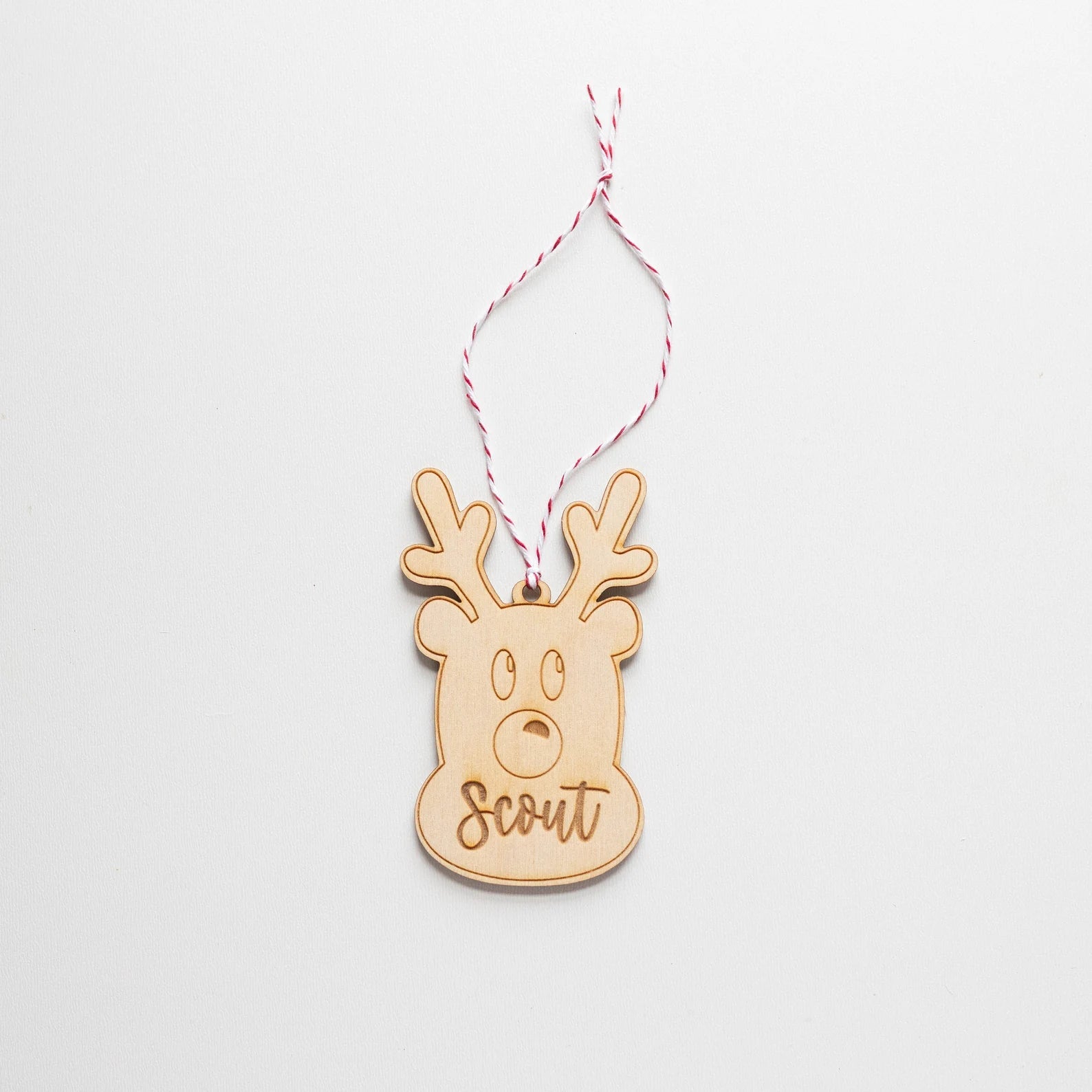 Engraved Reindeer Ornament Birch Bar + Co. 