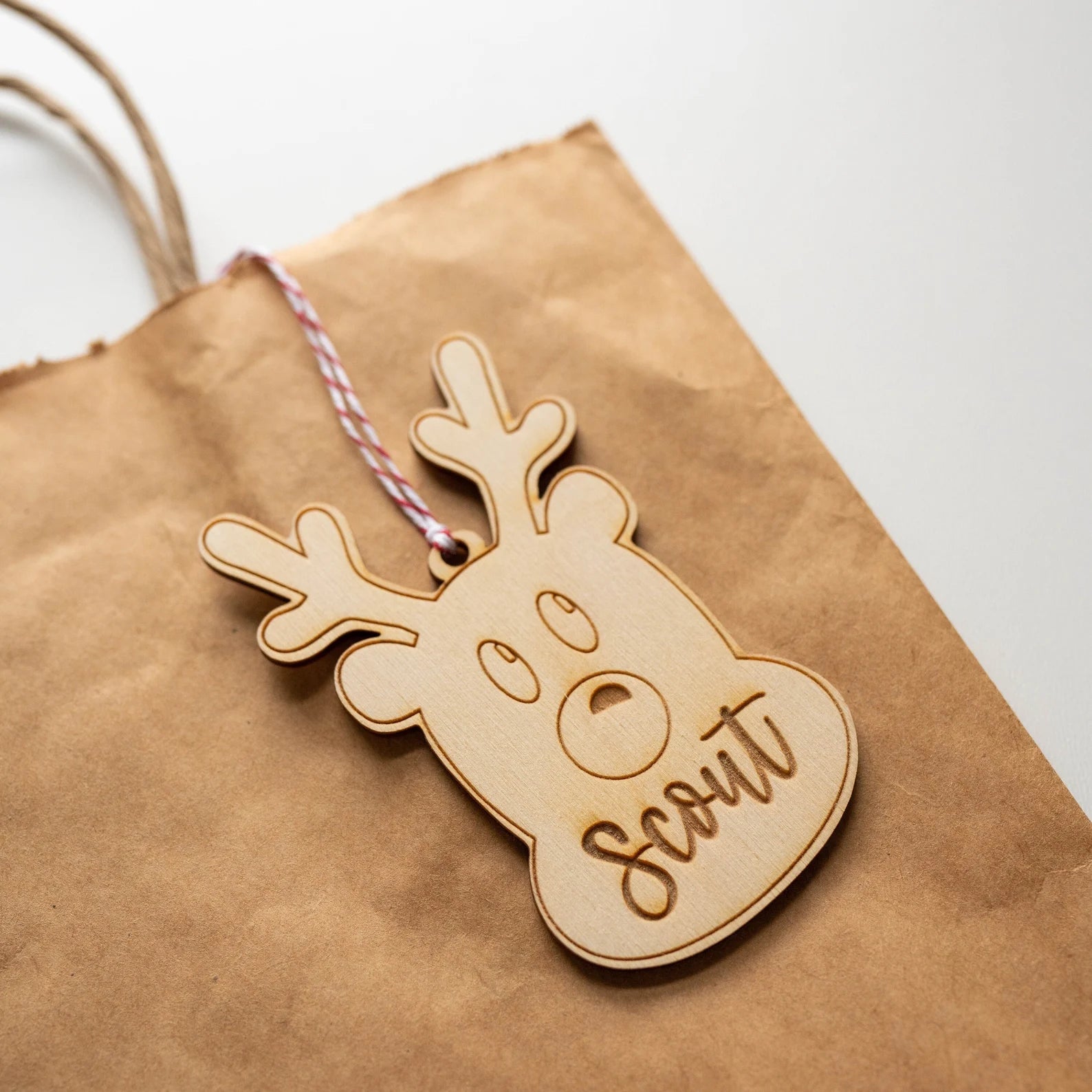 Engraved Reindeer Ornament Birch Bar + Co. 