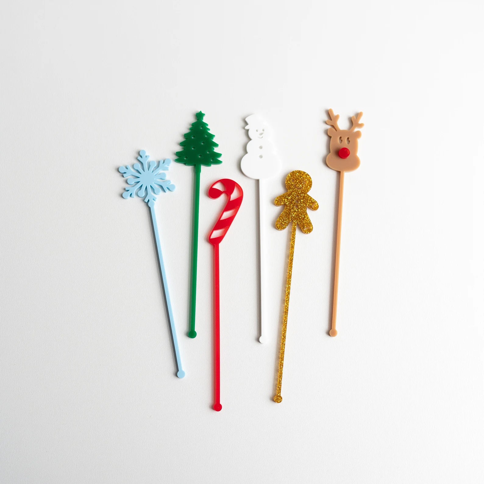Christmas Acrylic Swizzle Sticks Birch Bar + Co. 