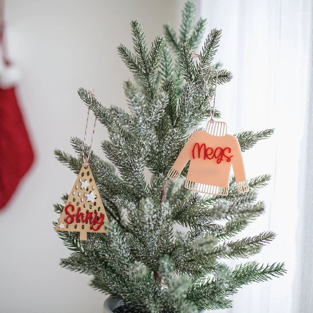 Personalized Tree with Stars Ornament Birch Bar + Co. 