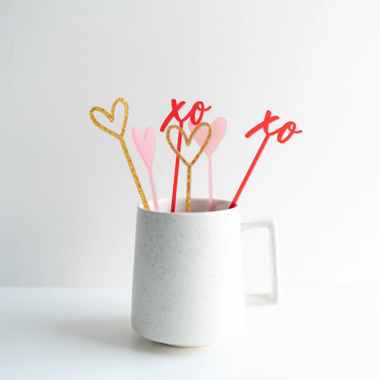 Valentine Acrylic Swizzle Sticks Birch Bar + Co. 