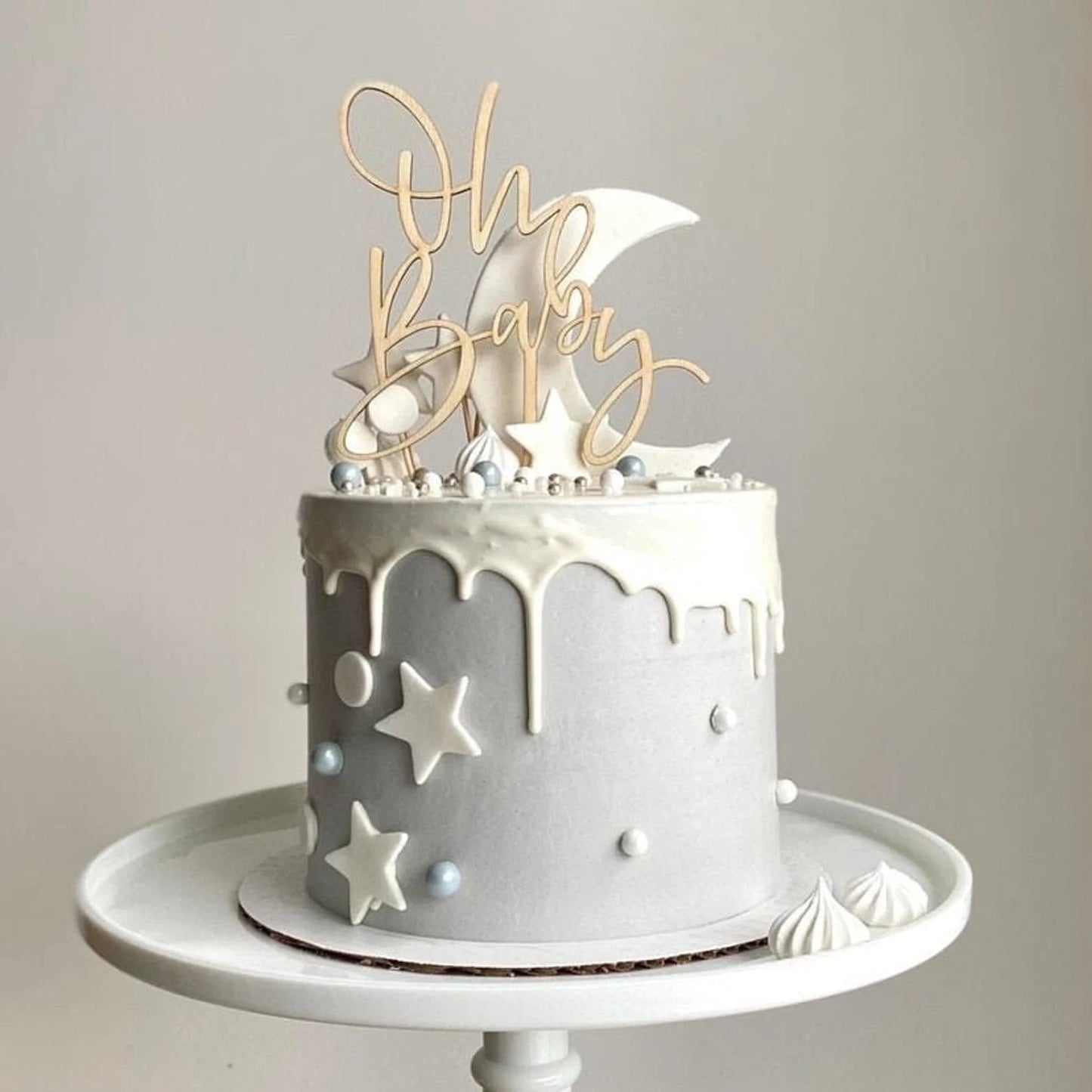 Oh Baby Wood Cake Topper Birch Bar + Co. 