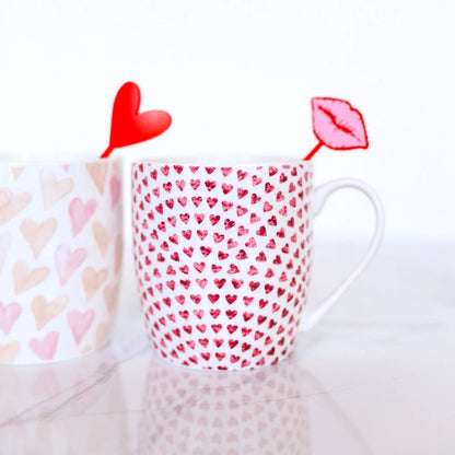 Heart + Lips Acrylic Swizzle Sticks Birch Bar + Co. 