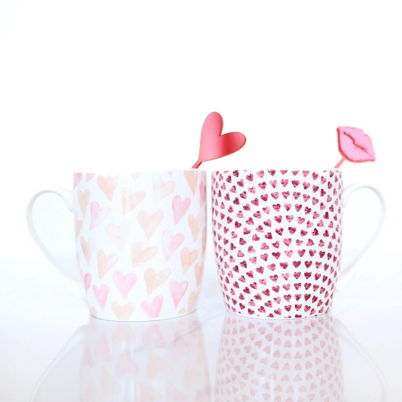 Heart + Lips Acrylic Swizzle Sticks Birch Bar + Co. 