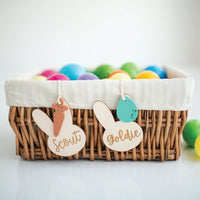 Personalized Bunny Hang Tag with Egg Birch Bar + Co. 