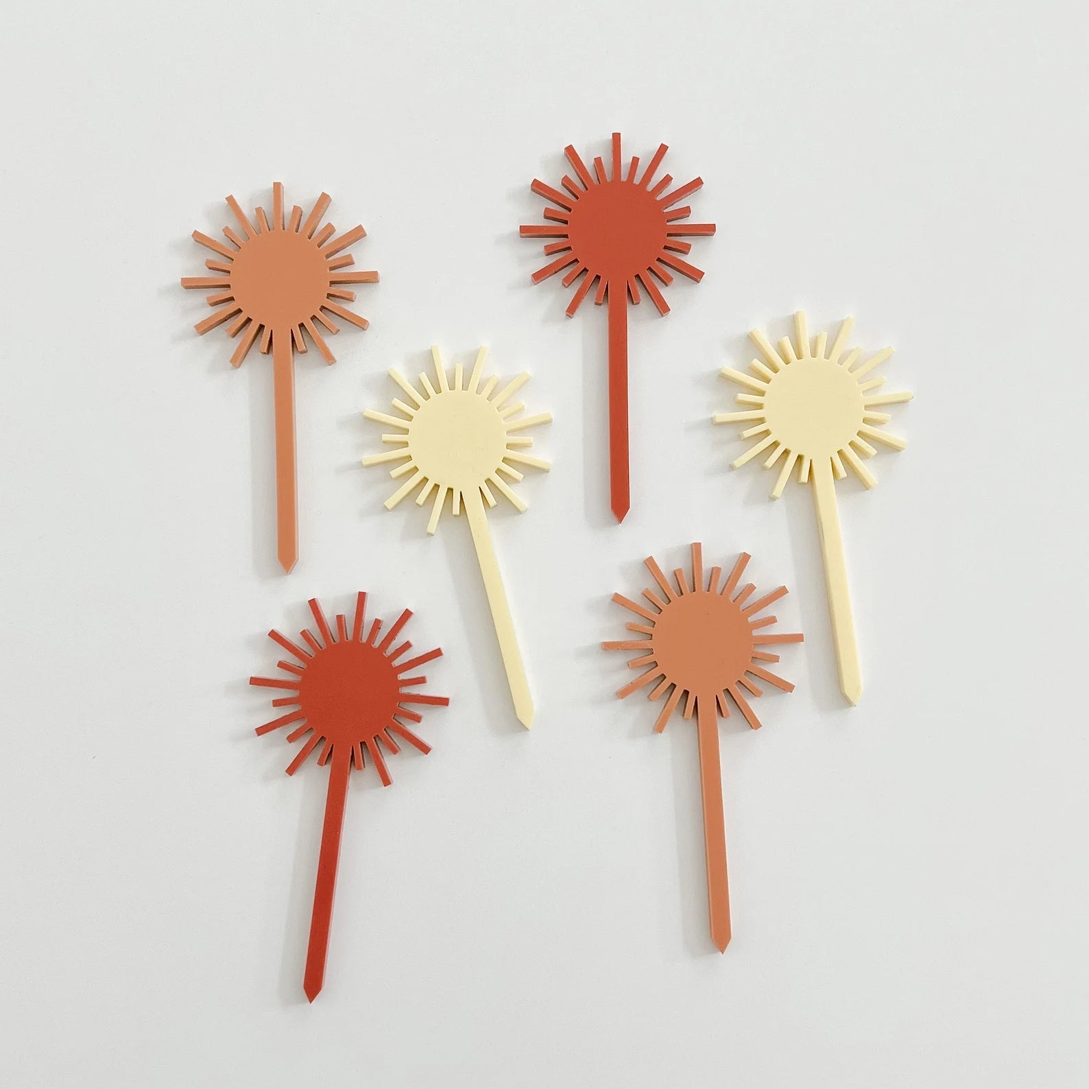 Whole Sun Acrylic Cupcake Toppers Birch Bar + Co. 