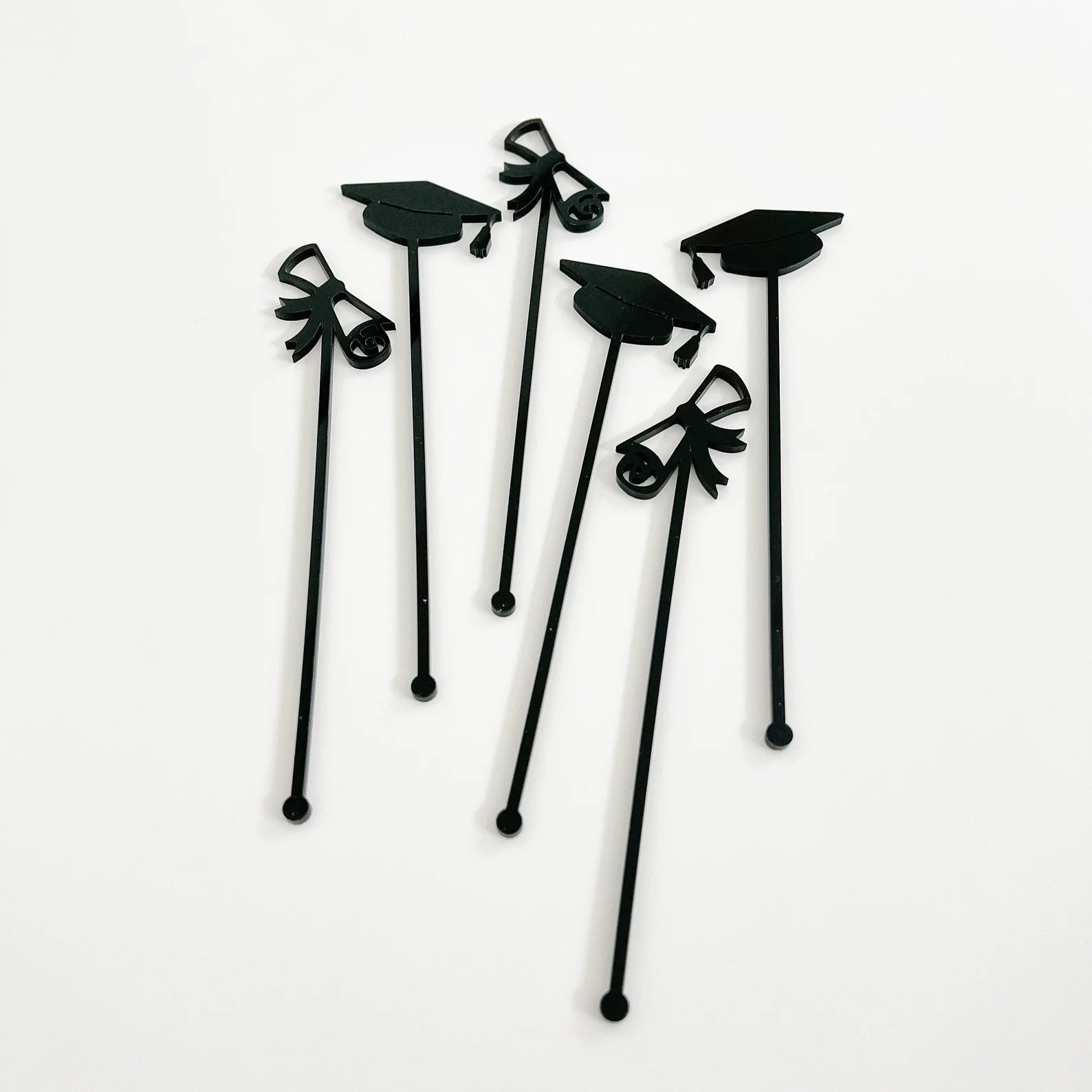 Graduation Acrylic Swizzle Sticks Birch Bar + Co. 