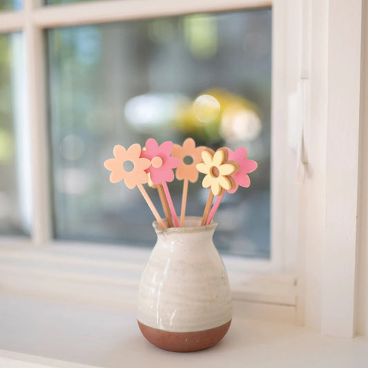 Daisy Acrylic Swizzle Sticks Birch Bar + Co. 