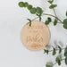 Engraved Leaf Branch Baby Name Sign Birch Bar + Co. 