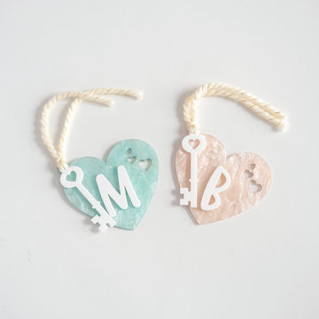 Marble Initial Valentine's Hang Tag Birch Bar + Co. 