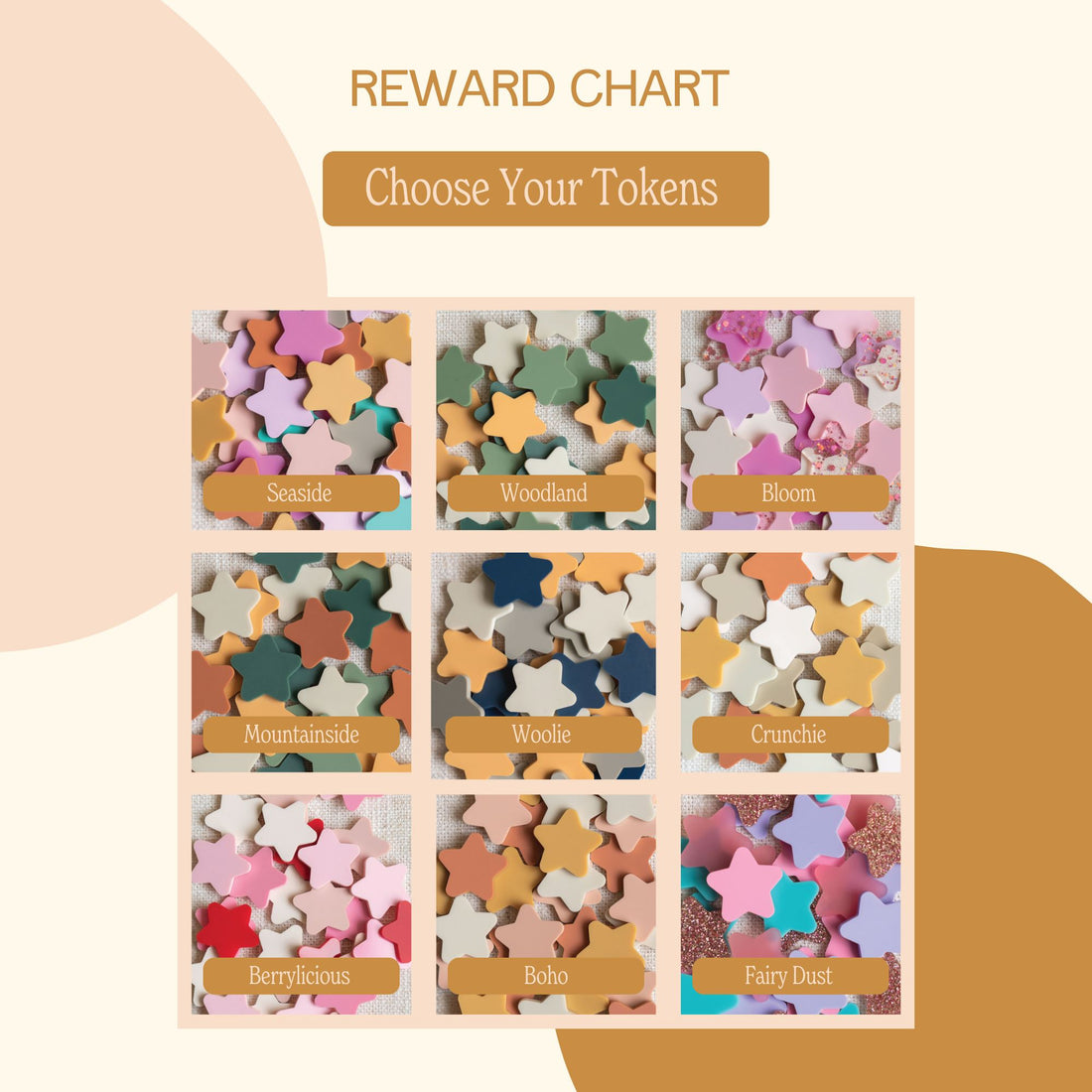 Reward Chart with Star Tokens Birch Bar + Co. 