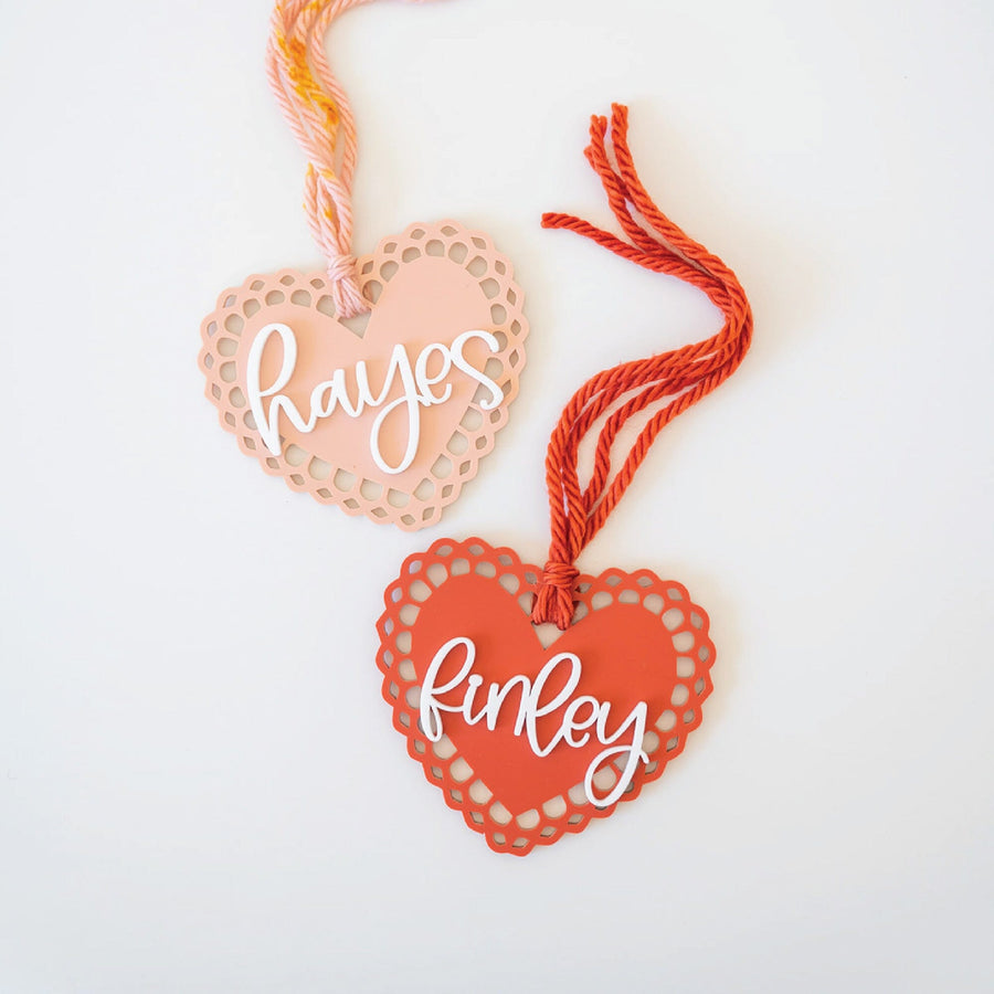 Personalized Scalloped Heart Tag Birch Bar + Co. 