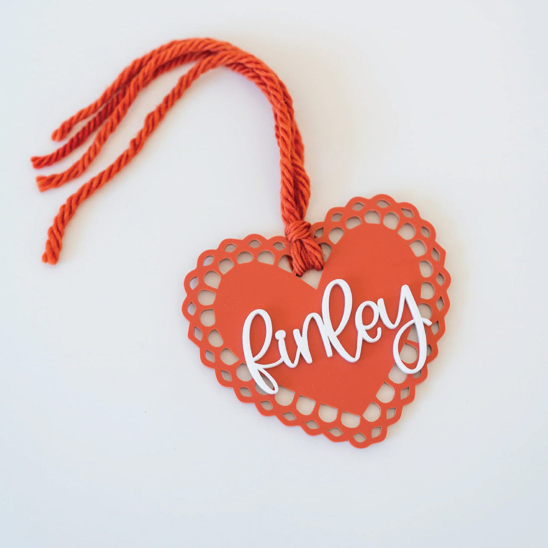 Personalized Scalloped Heart Tag Birch Bar + Co. 