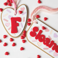 Personalized Sprinkle Heart HangTag Birch Bar + Co. 