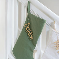 Christmas Stocking Wood Tags Birch Bar + Co. 