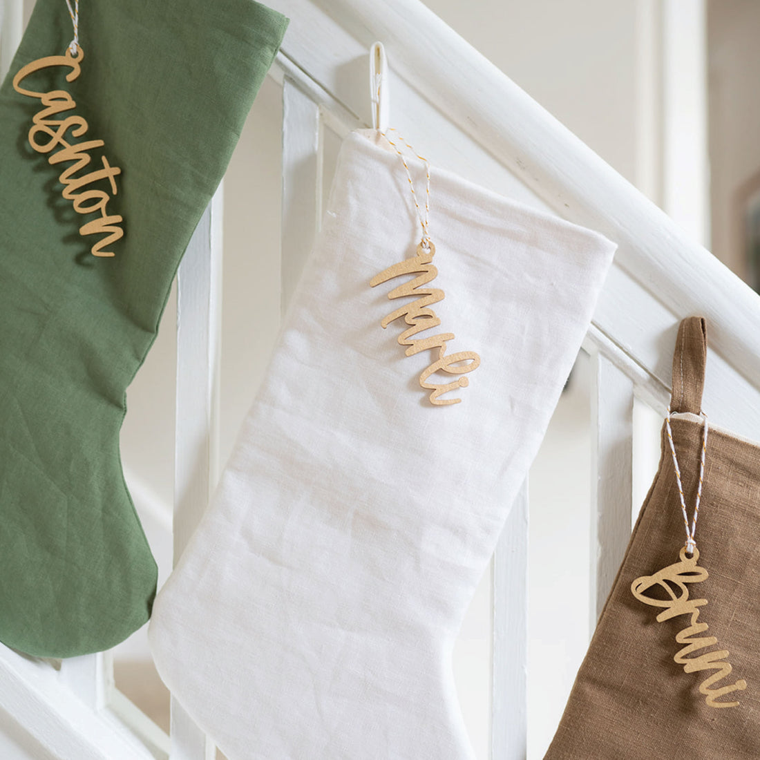 Christmas Stocking Wood Tags – Birch Bar + Co.