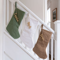 Christmas Stocking Wood Tags Birch Bar + Co. 