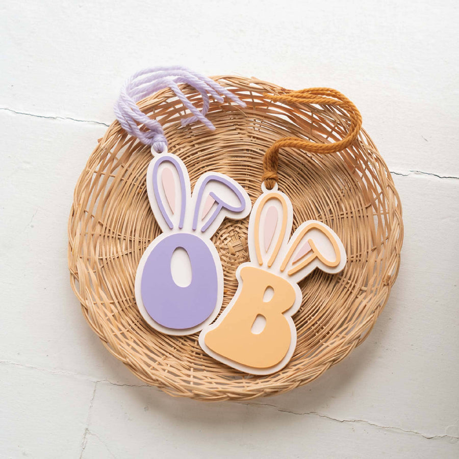 Personalized Bunny Ear Basket Tag Birch Bar + Co. 
