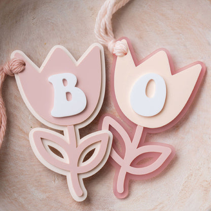Spring Tulip Initial Tag Birch Bar + Co. 