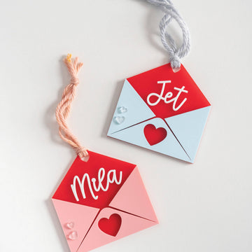 Personalized Heart Envelope Tag Birch Bar + Co. 