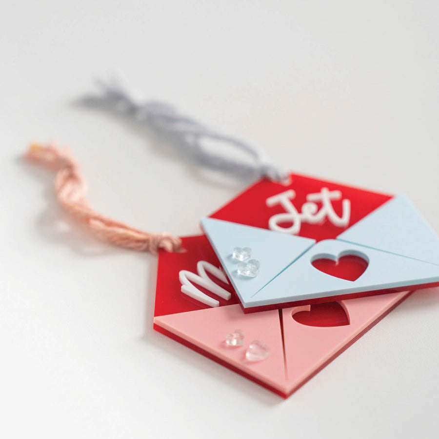Personalized Heart Envelope Tag Birch Bar + Co. 