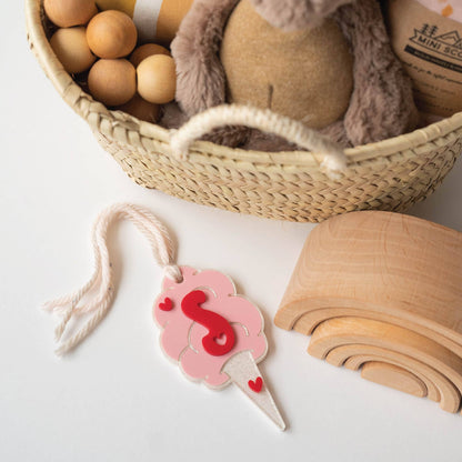 Personalized Cotton Candy Heart Tag Birch Bar + Co. 