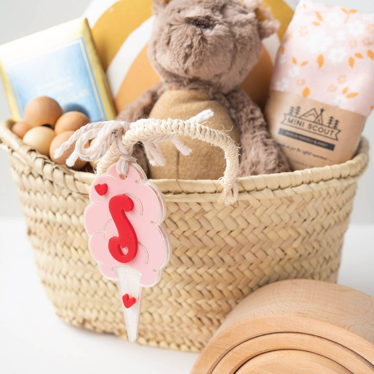 Personalized Cotton Candy Heart Tag Birch Bar + Co. 